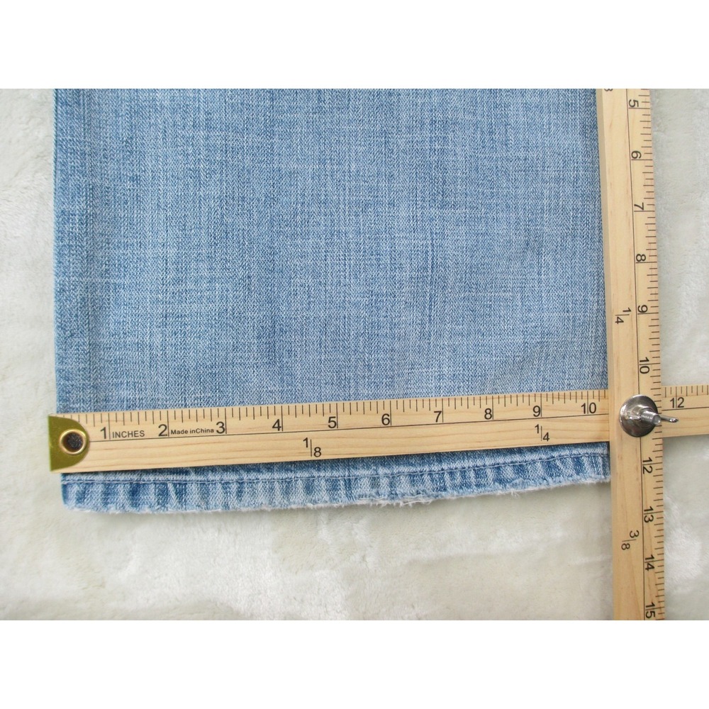BKE Marshall Pants Mens 36 Blue Denim Jeans Straight Distressed Whiskered 36X36* - Picture 14 of 16